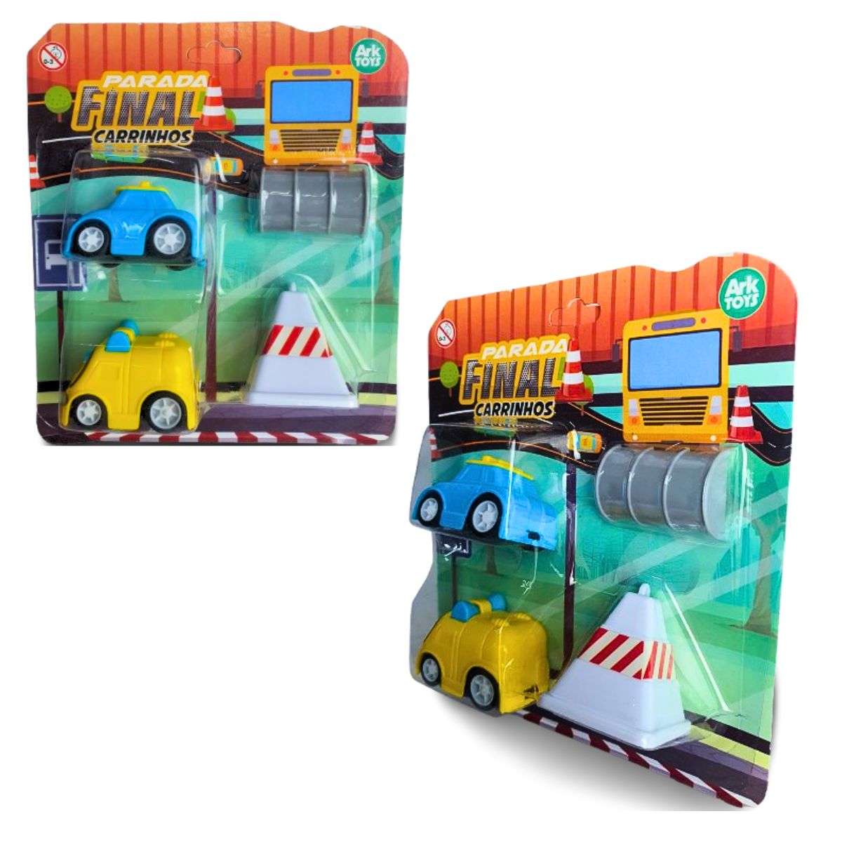 Kit Carrinhos Parada Final Fricção Sortidos - Ark Toys Kit Carrinhos Parada Final Fricção Sortidos - Ark Toys